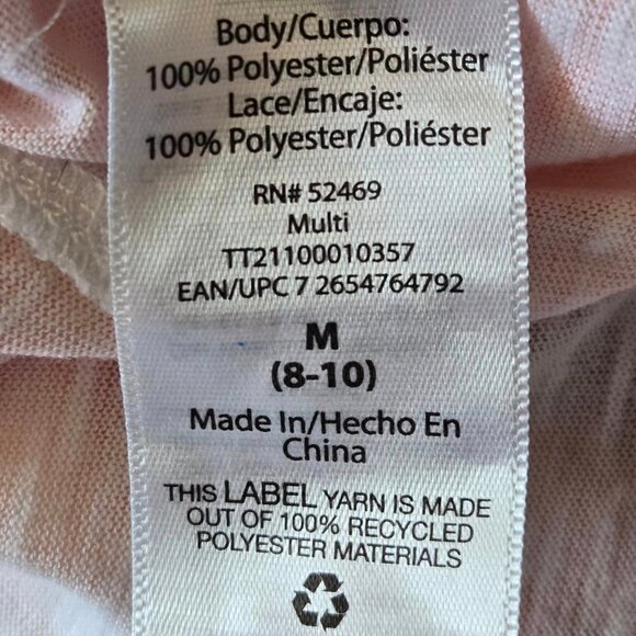 Size Medium (8/10) Time & Tru Brightly Colored V-Neck Short Sleeve Sequined Pull - Picture 9 of 10